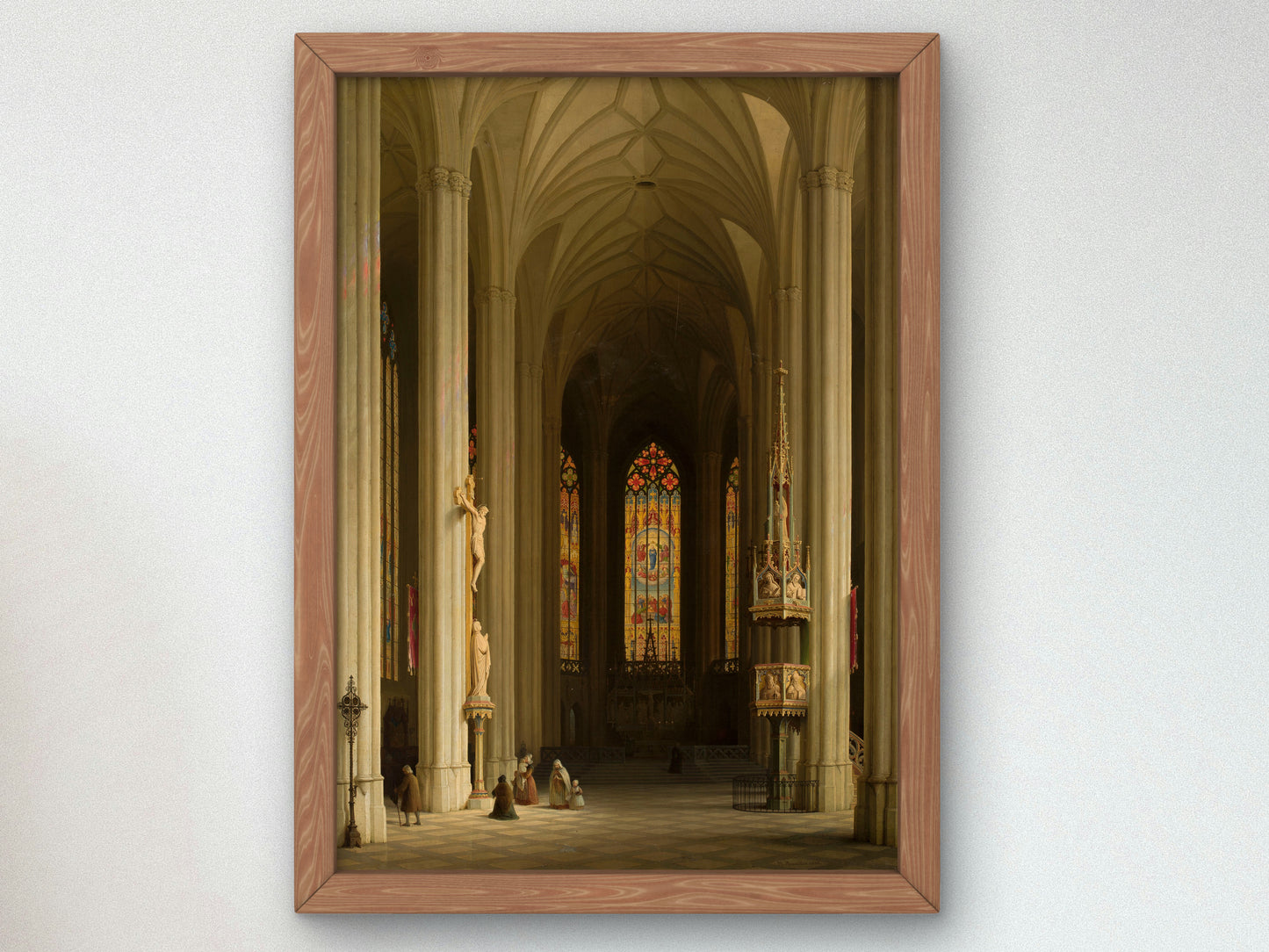 Gothic Church Interior by Max Emanuel Ainmiller 1844, Wall Art Print, Fine Art Reproduction, Museum Quality Decor, Poster