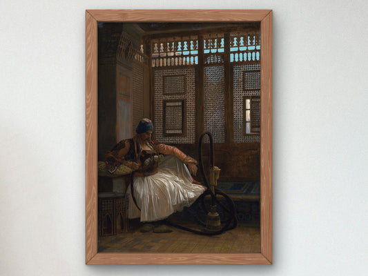 Arnaut Smoking by Jean Léon Gérôme, Wall Art Print, Fine Art Reproduction, Museum Quality Decor, Poster