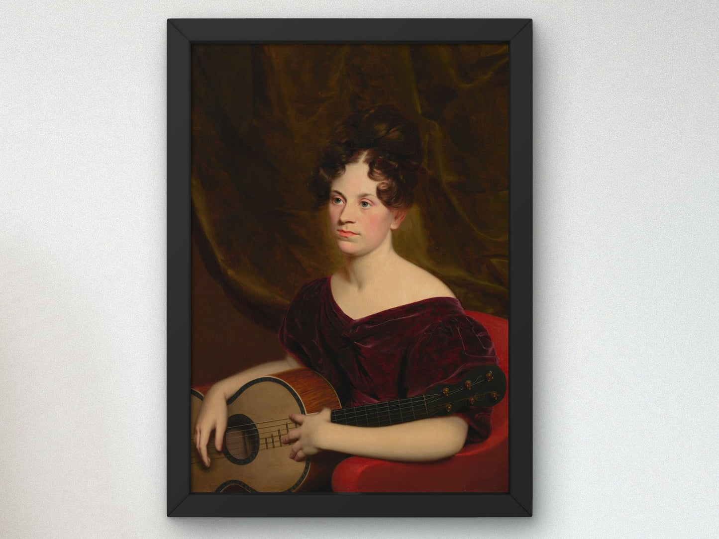 Cora Livingston by Charles Cromwell Ingham 1833, Wall Art Print, Fine Art Reproduction, Museum Quality Decor, Poster