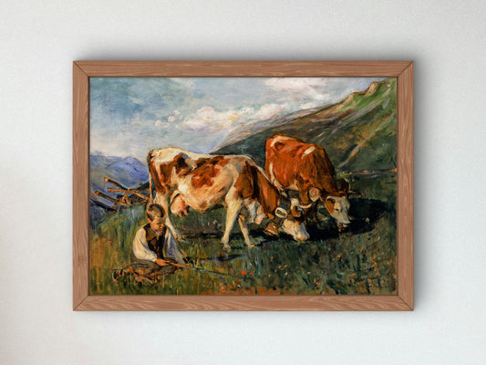 In the High Meadow by Elizabeth Nourse 1904, Wall Art Print, Fine Art Reproduction, Museum Quality Decor, Poster