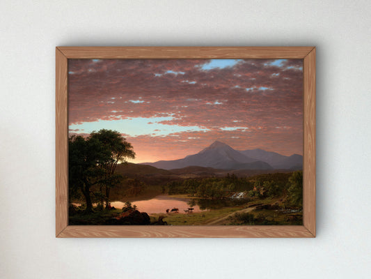Mt. Katahdin by Frederic Edwin Church 1853, Wall Art Print, Fine Art Reproduction, Museum Quality Decor, Poster