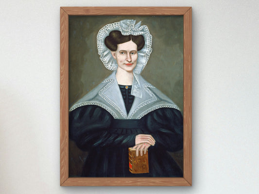 Mrs. Harlow A. Pease by Erastus Salisbury Field 1837, Wall Art Print, Fine Art Reproduction, Museum Quality Decor, Poster