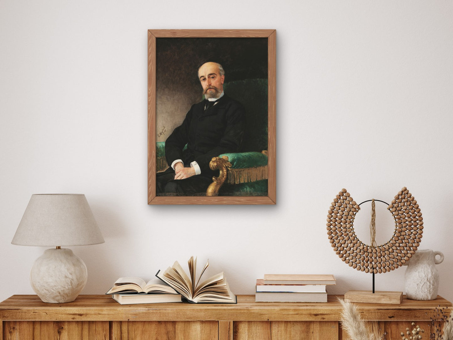 Portrait of Cesare Carozzi by Emilio Magistretti 1890, Wall Art Print, Fine Art Reproduction, Museum Quality Decor, Poster