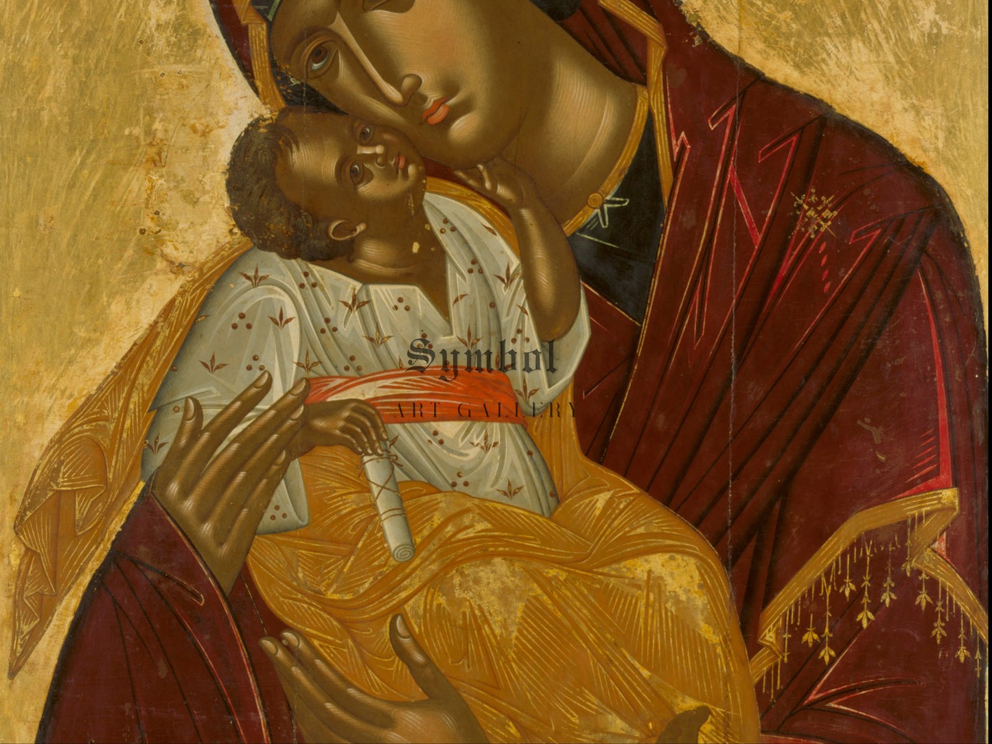 The Virgin of Tenderness by Emmanuel Lambardos 1609, Wall Art Print, Fine Art Reproduction, Museum Quality Decor, Poster