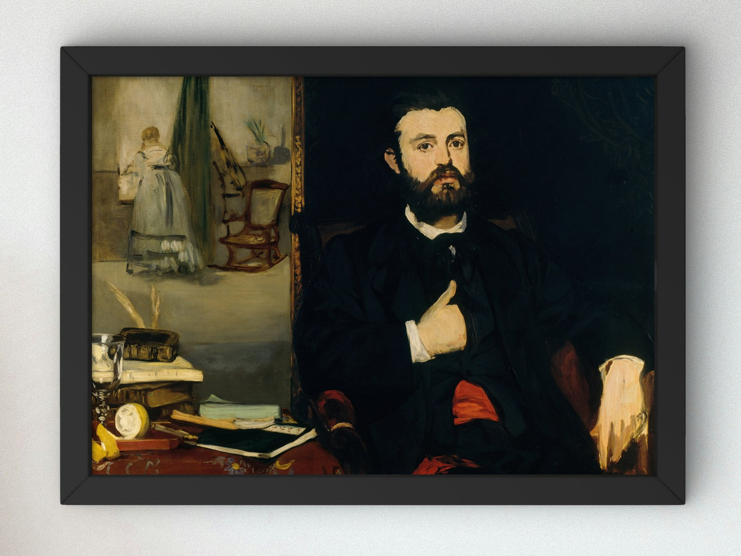 Portrait of the Poet Zacharie Astruc by Édouard Manet 1866, Wall Art Print, Fine Art Reproduction, Museum Quality Decor, Poster