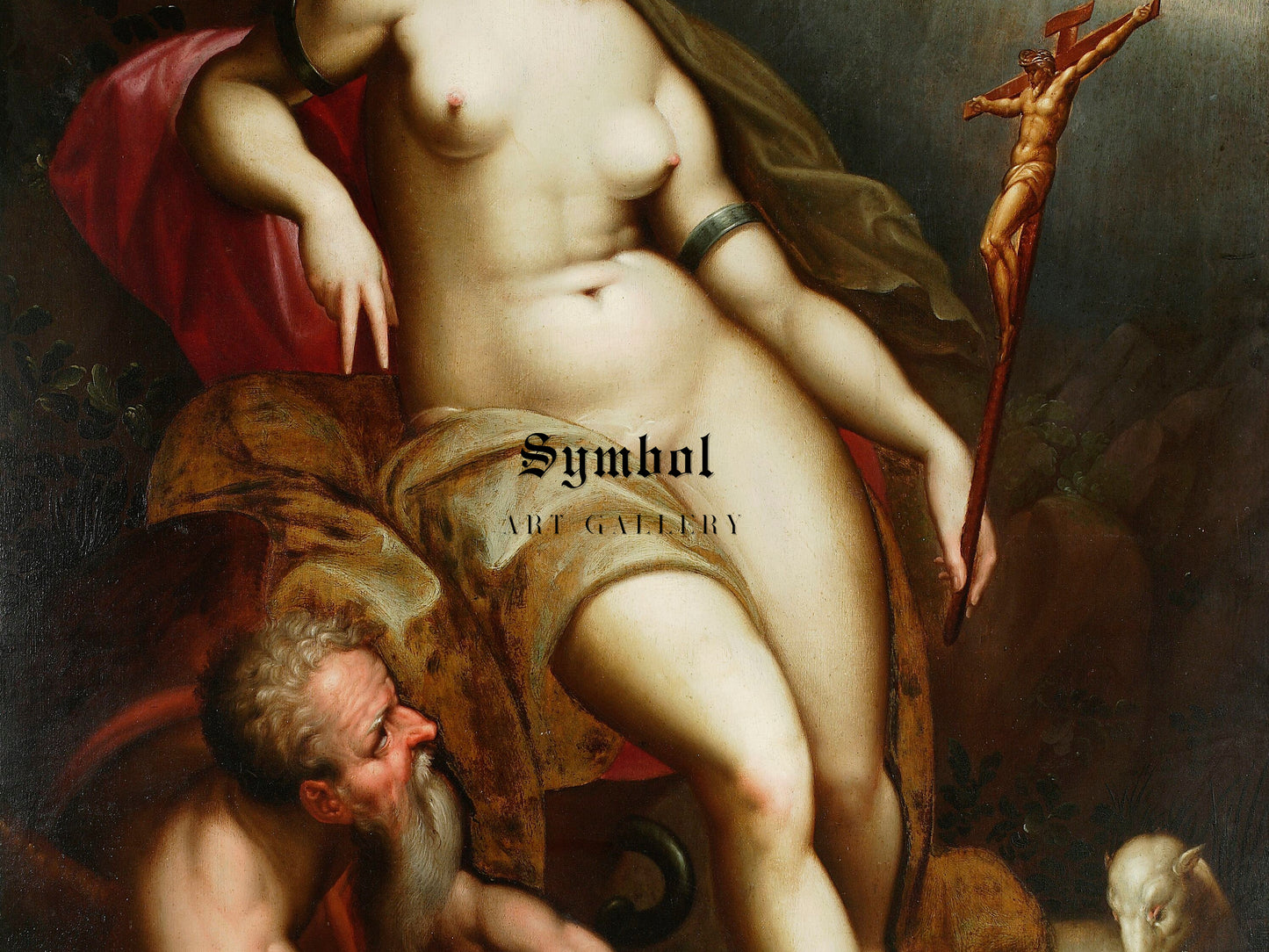 Allegory of Christian Patience with Chronos Breaking the Chains by Jacob De Backer, Wall Art Print, Fine Art Reproduction, Museum Quality