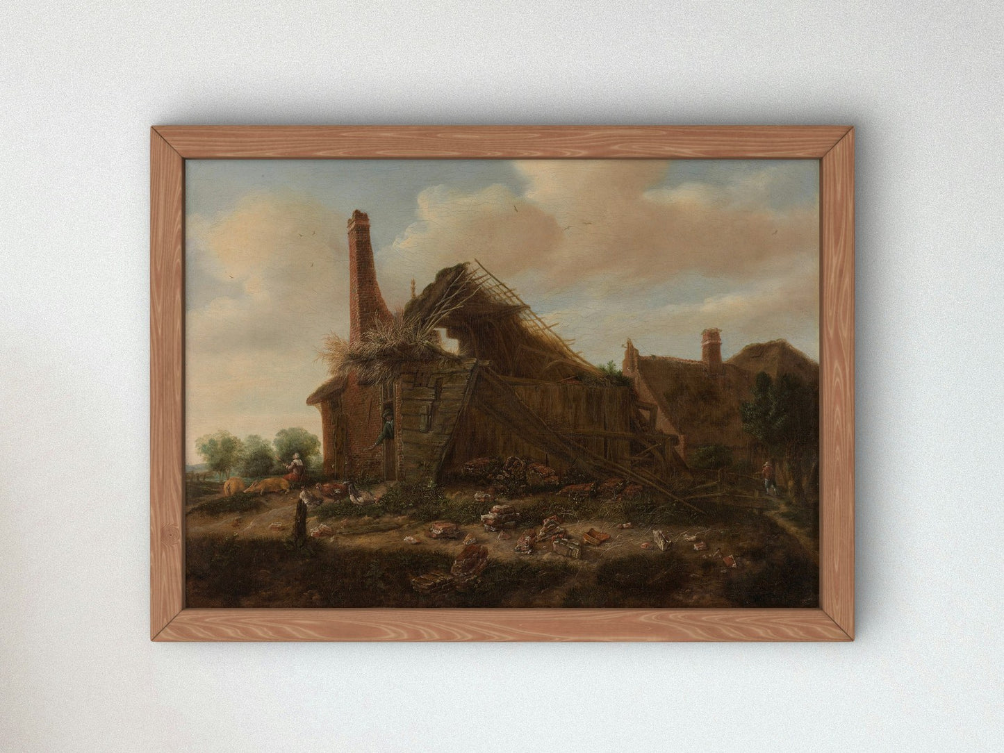 Farmhouse in Ruins by Emanuel Murant, Wall Art Print, Fine Art Reproduction, Museum Quality Decor, Poster