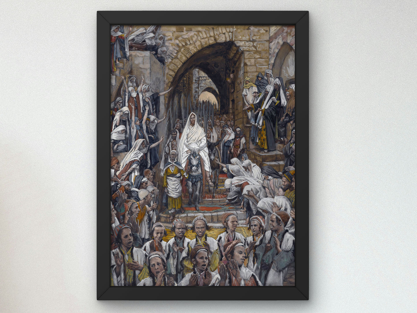 The Procession in the Streets of Jerusalem by James Tissot 1886, Wall Art Print, Fine Art Reproduction, Museum Quality Decor, Poster