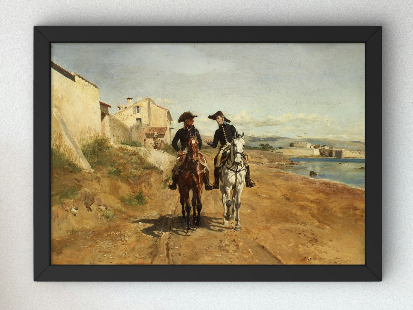 A General and His Aide de camp by Ernest Meissonier 1869, Wall Art Print, Fine Art Reproduction, Museum Quality Decor, Poster