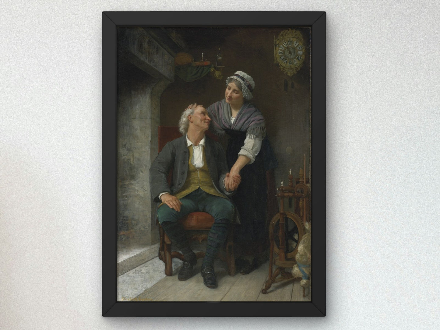 After the Engagement by Elizabeth Jane Gardner 1874, Wall Art Print, Fine Art Reproduction, Museum Quality Decor, Poster