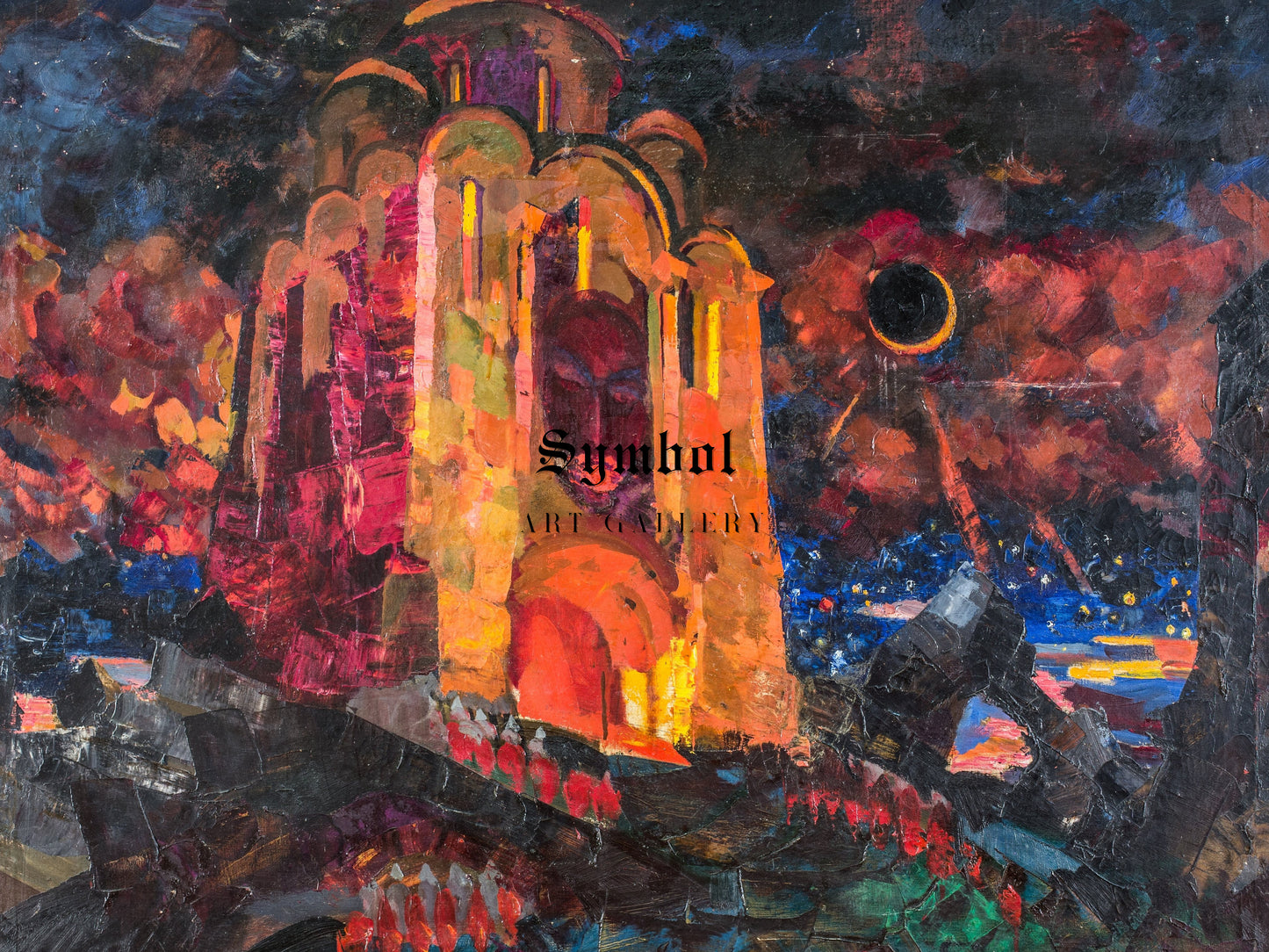 Sketch of the Decorations Eclipse by Fyodor Fyodorovsky 1934, Wall Art Print, Fine Art Reproduction, Museum Quality Decor, Poster