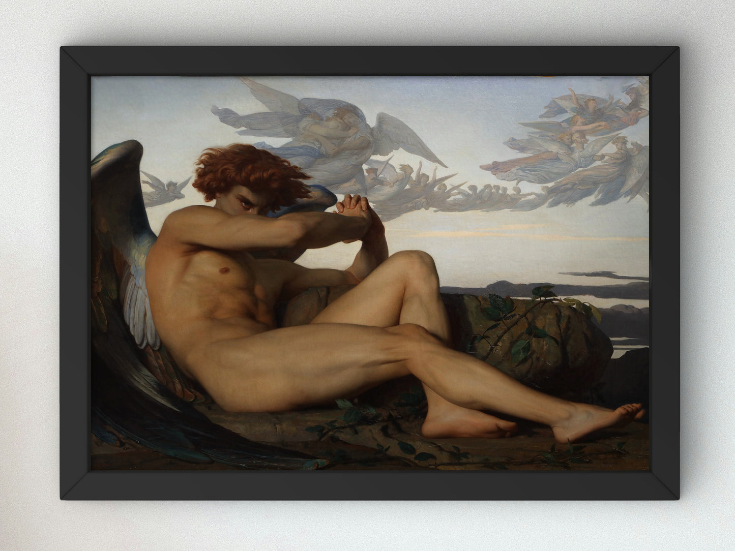 Fallen Angel by Alexandre Cabanel 1847, Wall Art Print, Fine Art Reproduction, Museum Quality Decor, Poster