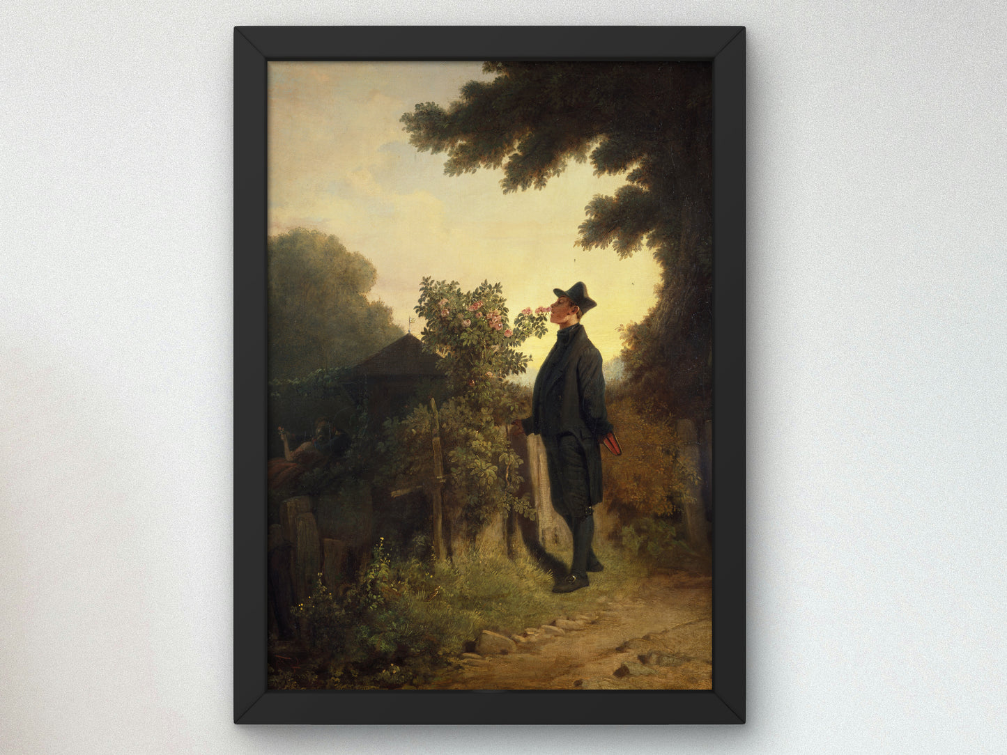 The Rose Lover by Carl Spitzweg 1847, Wall Art Print, Fine Art Reproduction, Museum Quality Decor, Poster