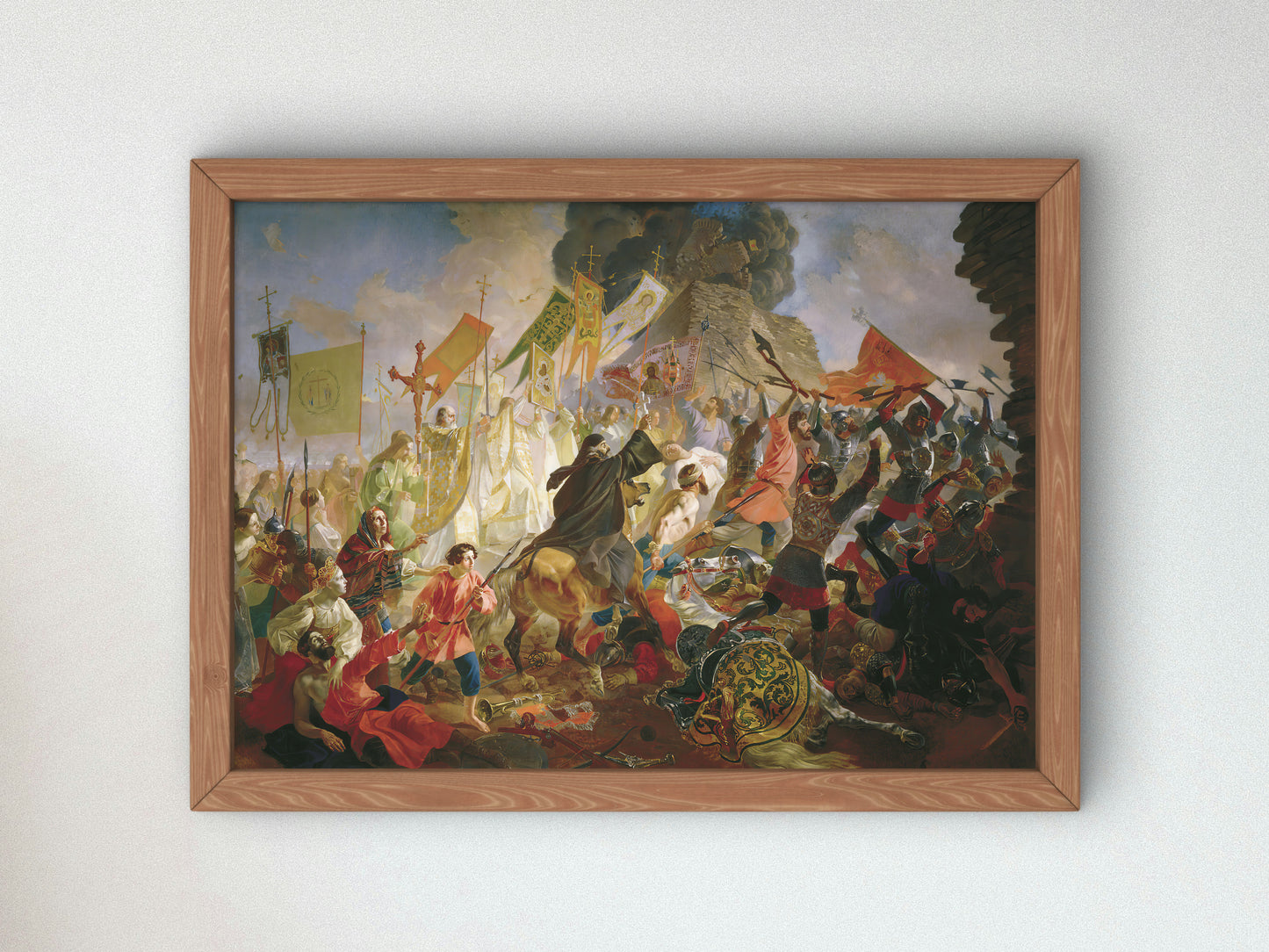 Siege of Pskov By Polish King Stefan Batory by Karl Bryullov 1843, Wall Art Print, Fine Art Reproduction, Museum Quality Decor, Poster