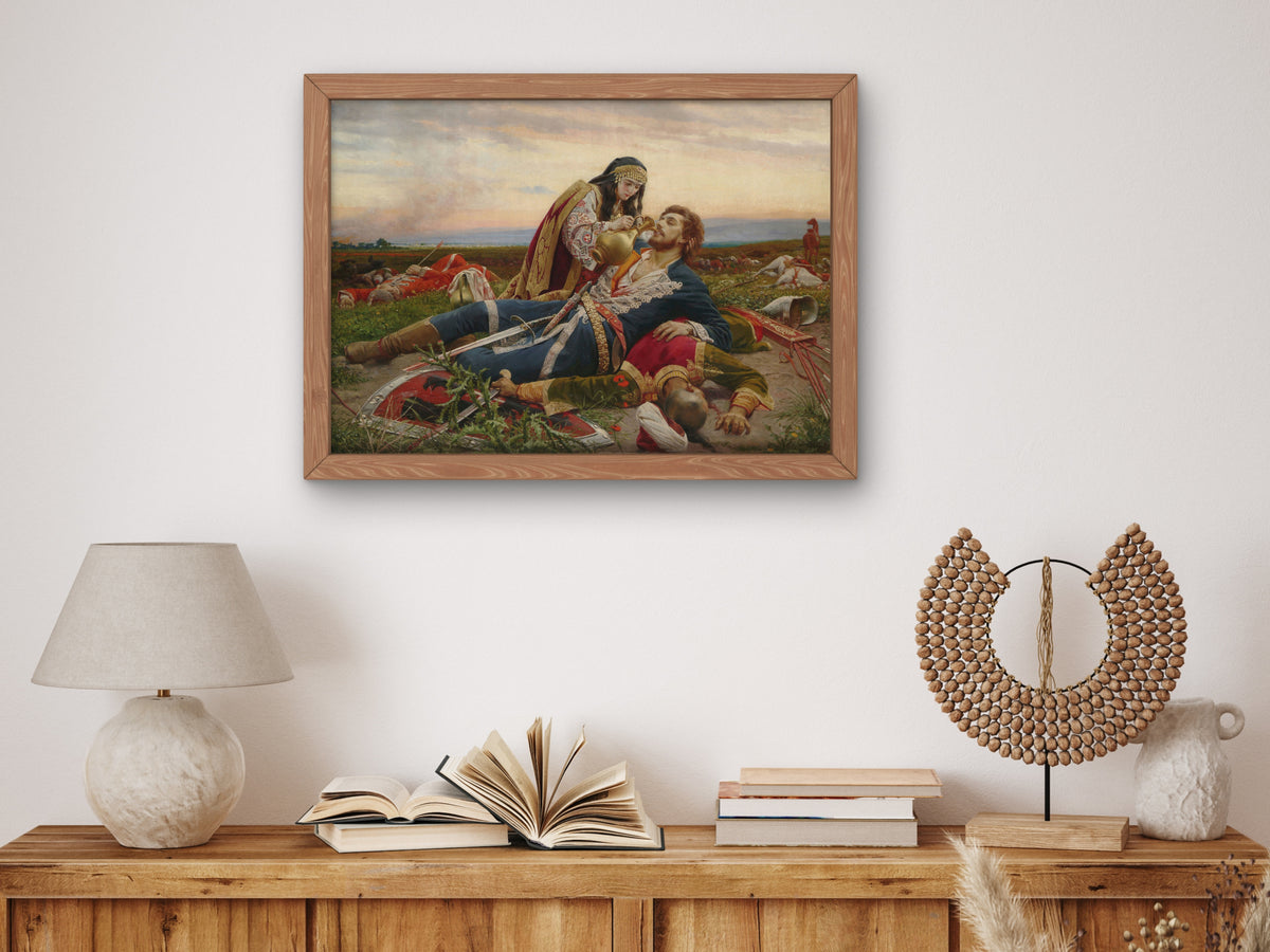 Kosovo Maiden by Uroš Predić 1919, Wall Art Print, Fine Art Reproduction, Museum Quality Decor, Poster