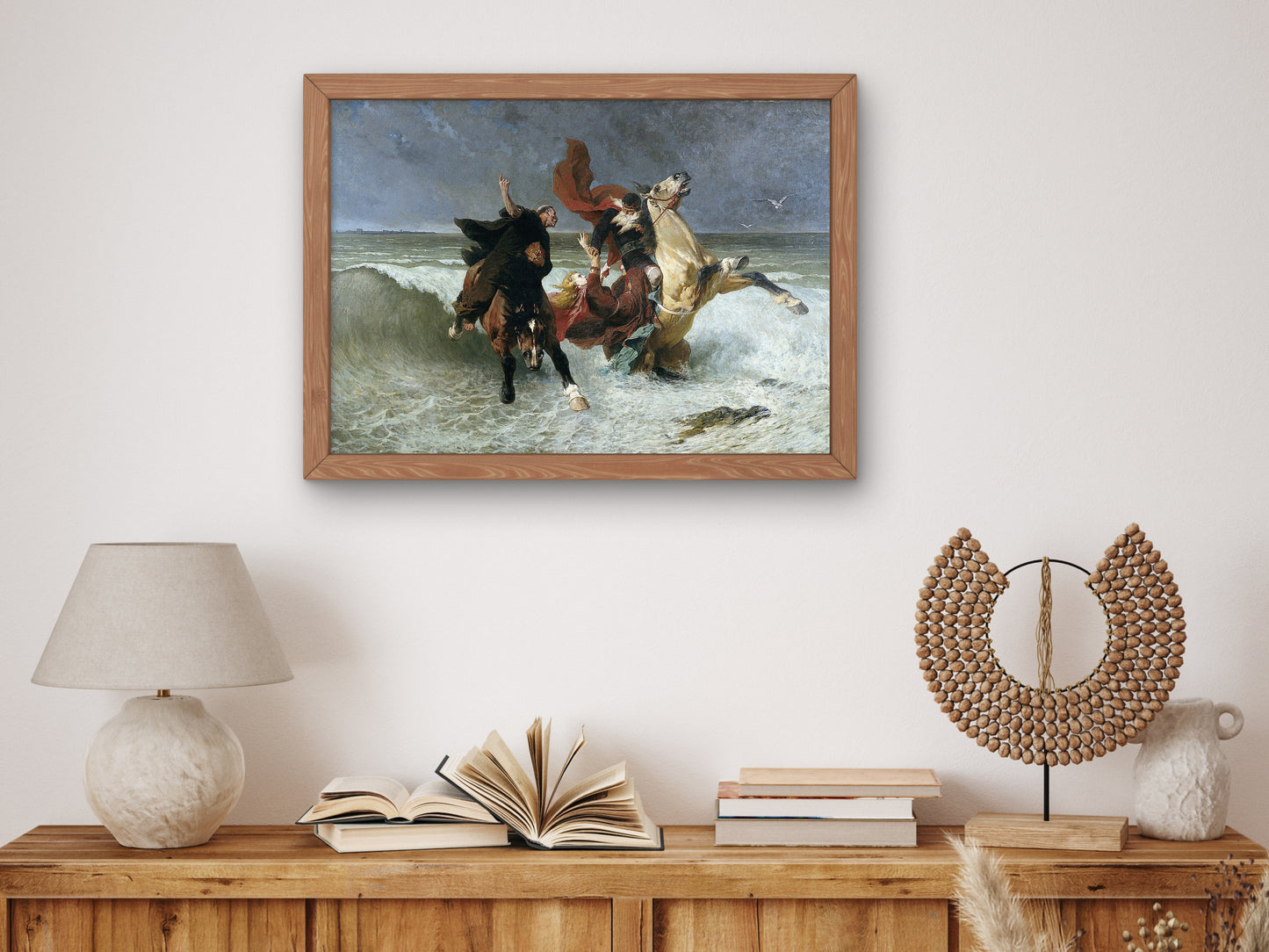La Fuite du roi Gradlon by Évariste Vital Luminais 1884, Wall Art Print, Fine Art Reproduction, Museum Quality Decor, Poster