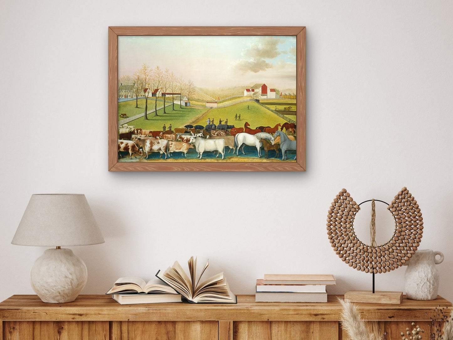 The Cornell Farm by Edward Hicks 1848, Wall Art Print, Fine Art Reproduction, Museum Quality Decor, Poster