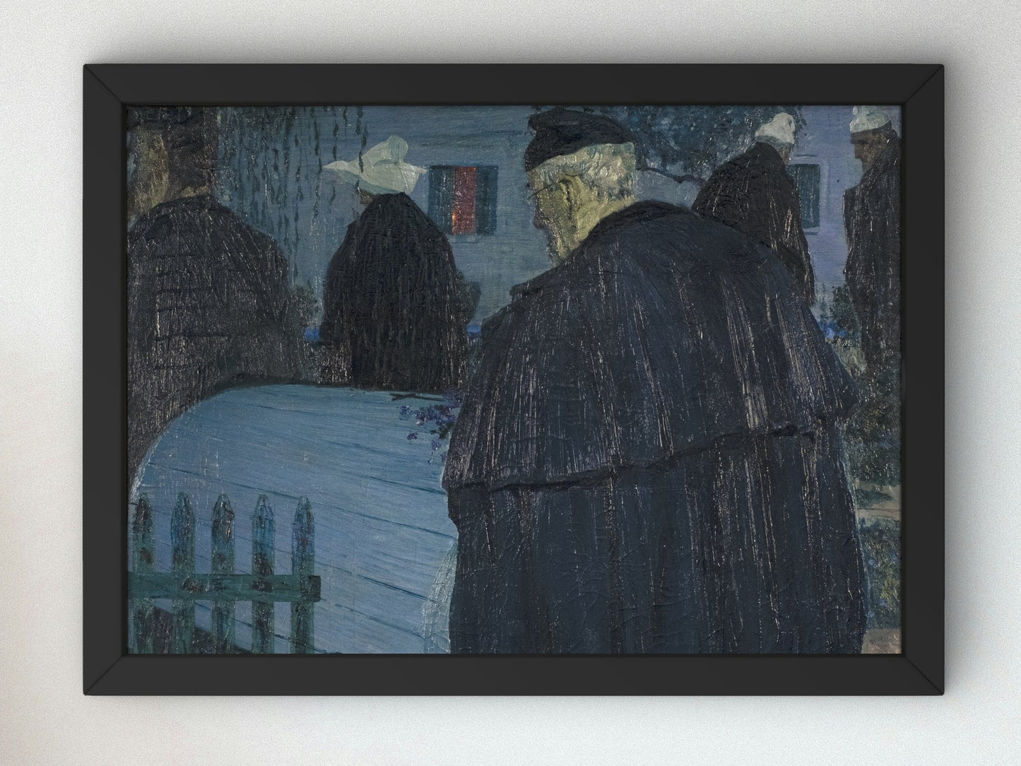 Waiting Room Diptych Old Hospital Guests by Ettore Beraldini, Wall Art Print, Fine Art Reproduction, Museum Quality Decor, Poster
