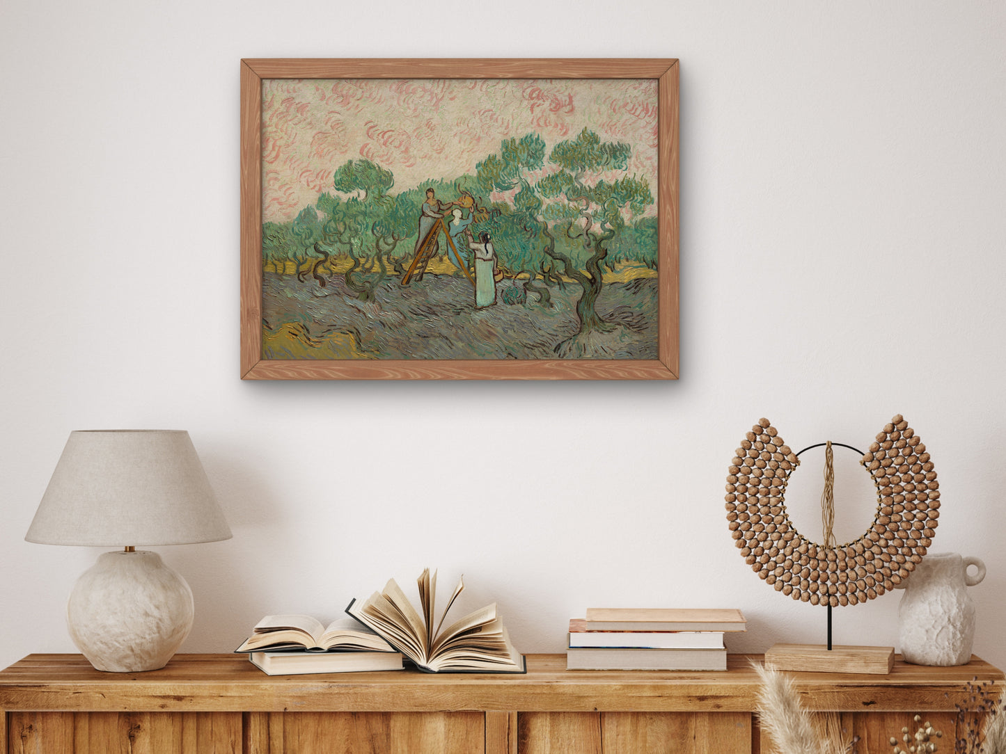 Women Picking Olives by Vincent van Gogh 1889, Wall Art Print, Fine Art Reproduction, Museum Quality Decor, Poster