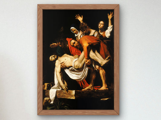 The Entombment of Christ by Caravaggio 1603, Wall Art Print, Fine Art Reproduction, Museum Quality Decor, Poster