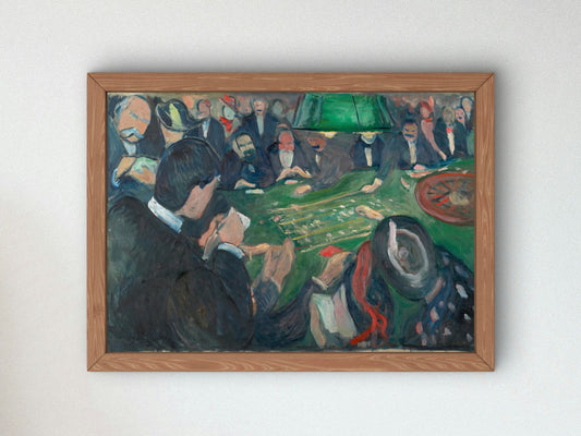 At the Roulette Table in Monte Carlo by Edvard Munch 1892, Wall Art Print, Fine Art Reproduction, Museum Quality Decor, Poster