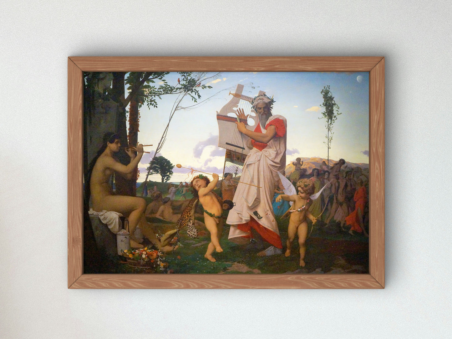 Anacreon, Bacchus and Cupid by Jean Leon Gerome, Wall Art Print, Fine Art Reproduction, Museum Quality Decor, Poster