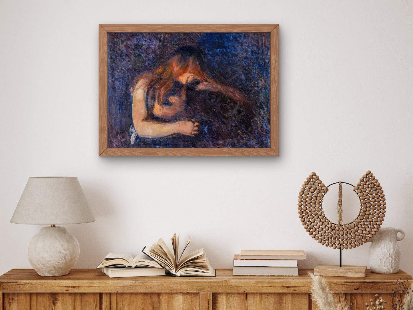 The Vampire by Edvard Munch 1893, Wall Art Print, Fine Art Reproduction, Museum Quality Decor, Poster