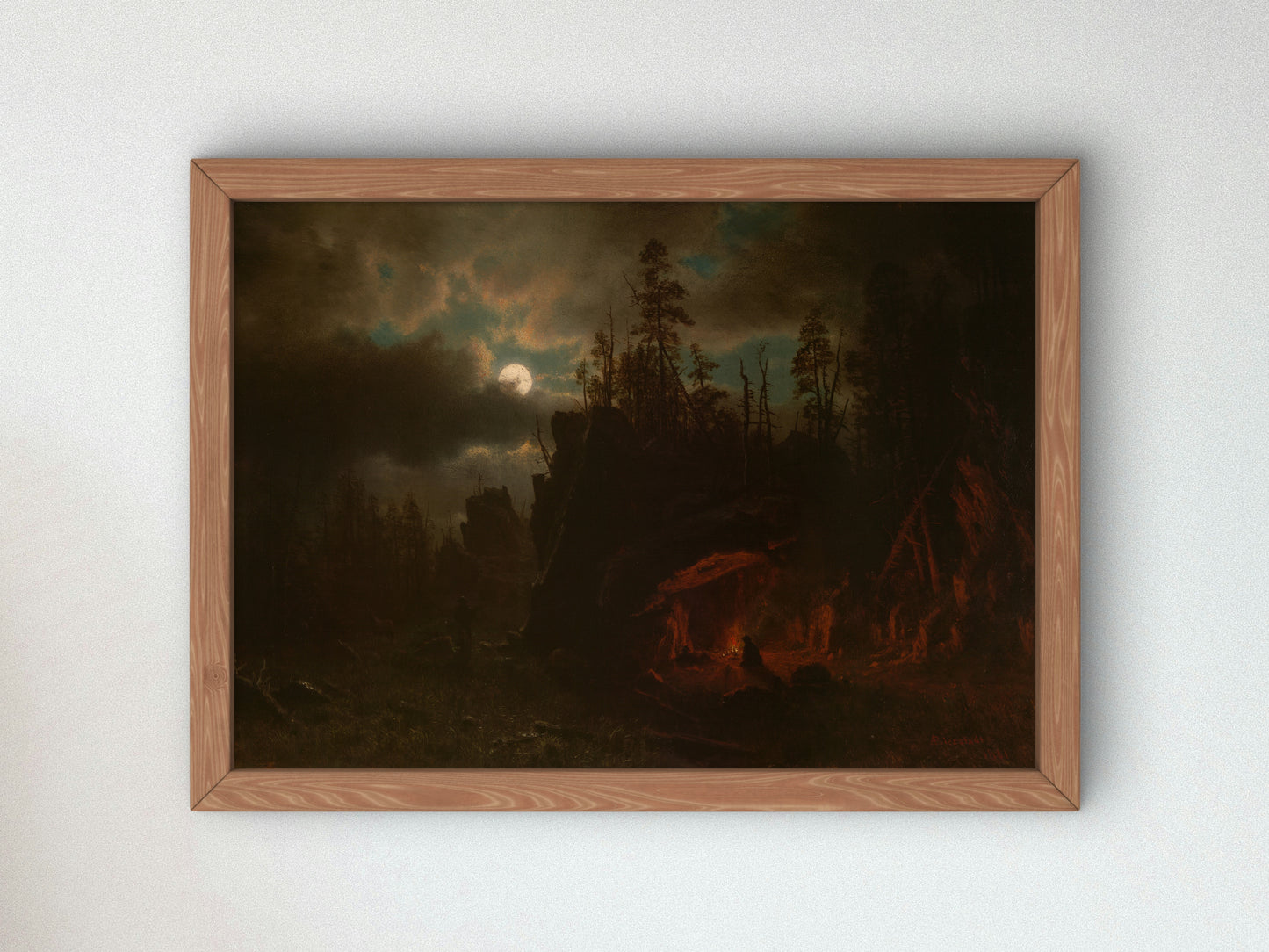The Trappers' Camp by Albert Bierstadt 1861, Wall Art Print, Fine Art Reproduction, Museum Quality Decor, Poster