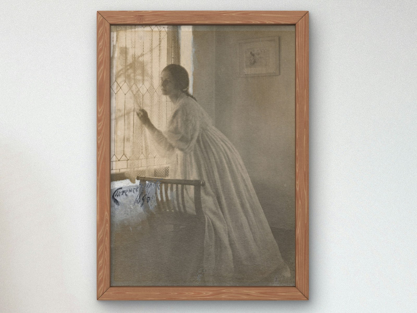 At the Window by Clarence H. White 1896, Wall Art Print, Fine Art Reproduction, Museum Quality Decor, Poster