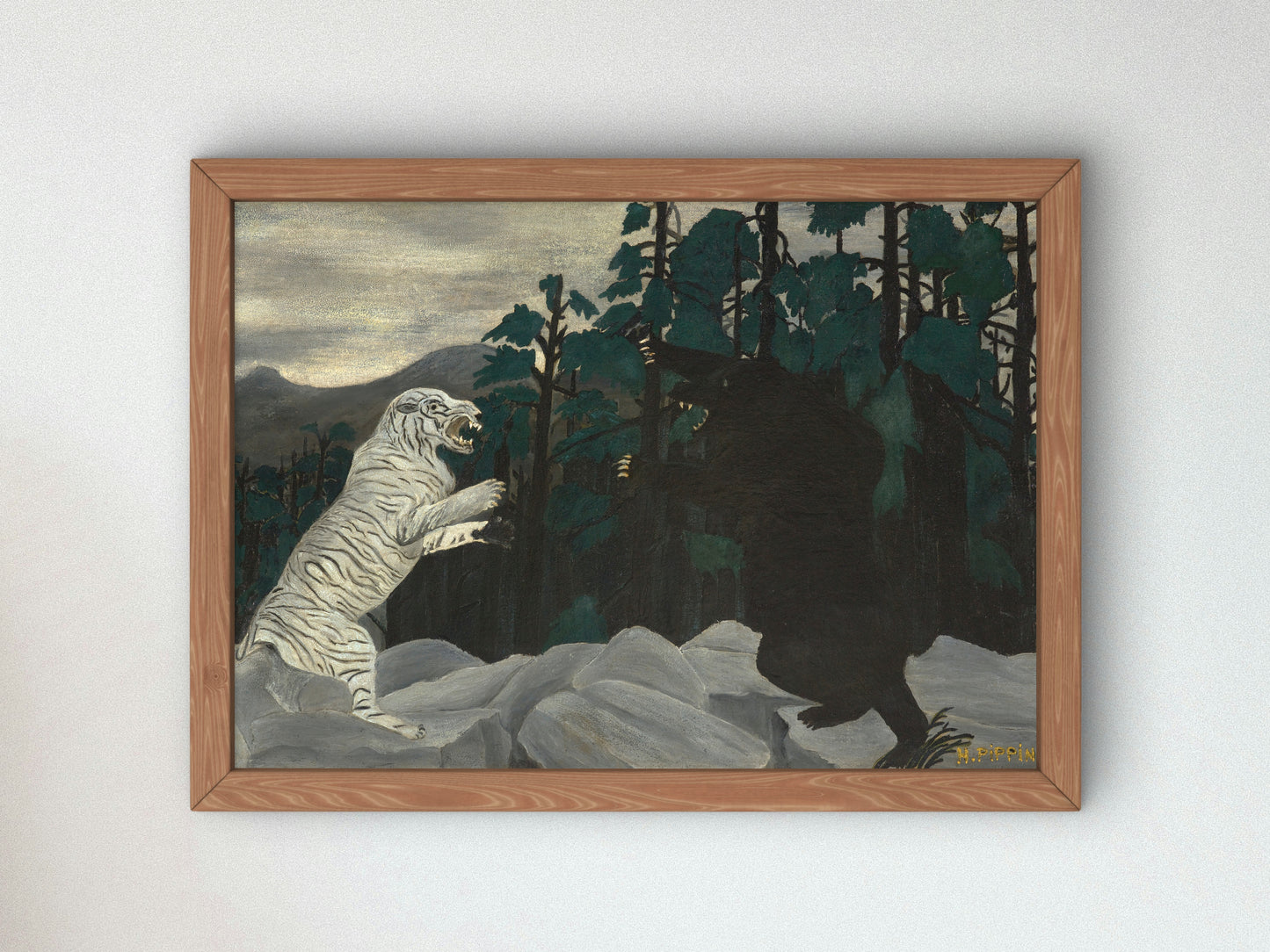 The Blue Tiger by Horace Pippin 1933, Wall Art Print, Fine Art Reproduction, Museum Quality Decor, Poster