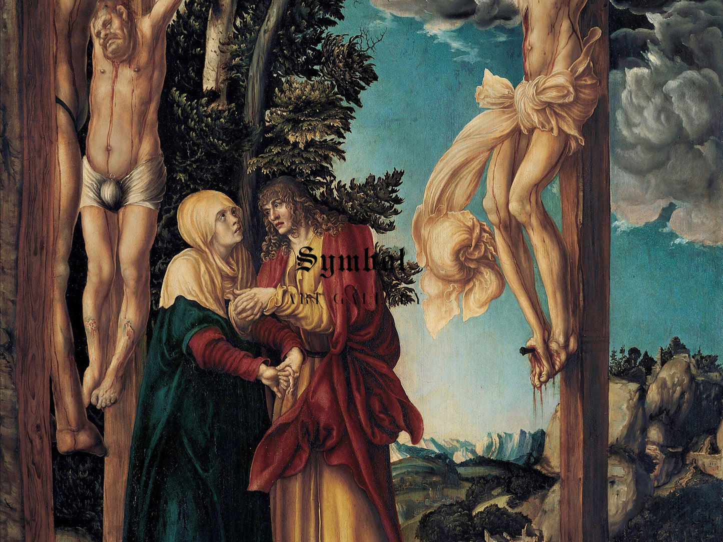 The Lamentation of Christ by Lucas Cranach the Elder 1503, Wall Art Print, Fine Art Reproduction, Museum Quality Decor, Poster
