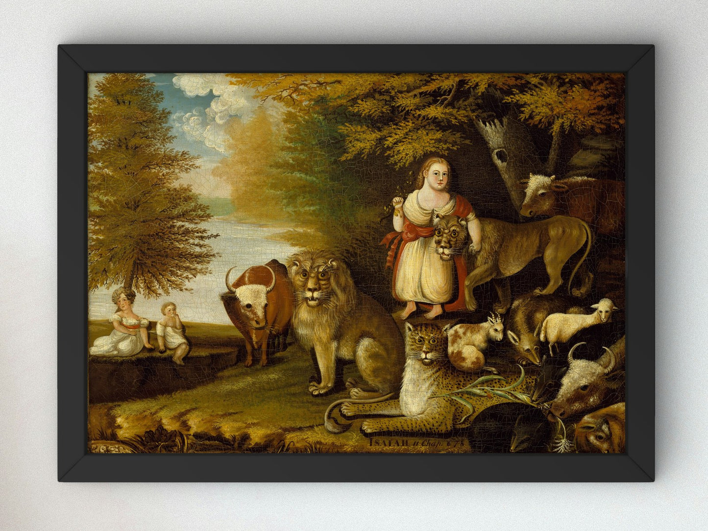 Peaceable Kingdom by Edward Hicks 1830, Wall Art Print, Fine Art Reproduction, Museum Quality Decor, Poster