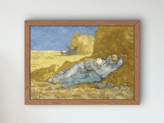 The Siesta by Vincent van Gogh 1890, Wall Art Print, Fine Art Reproduction, Museum Quality Decor, Poster