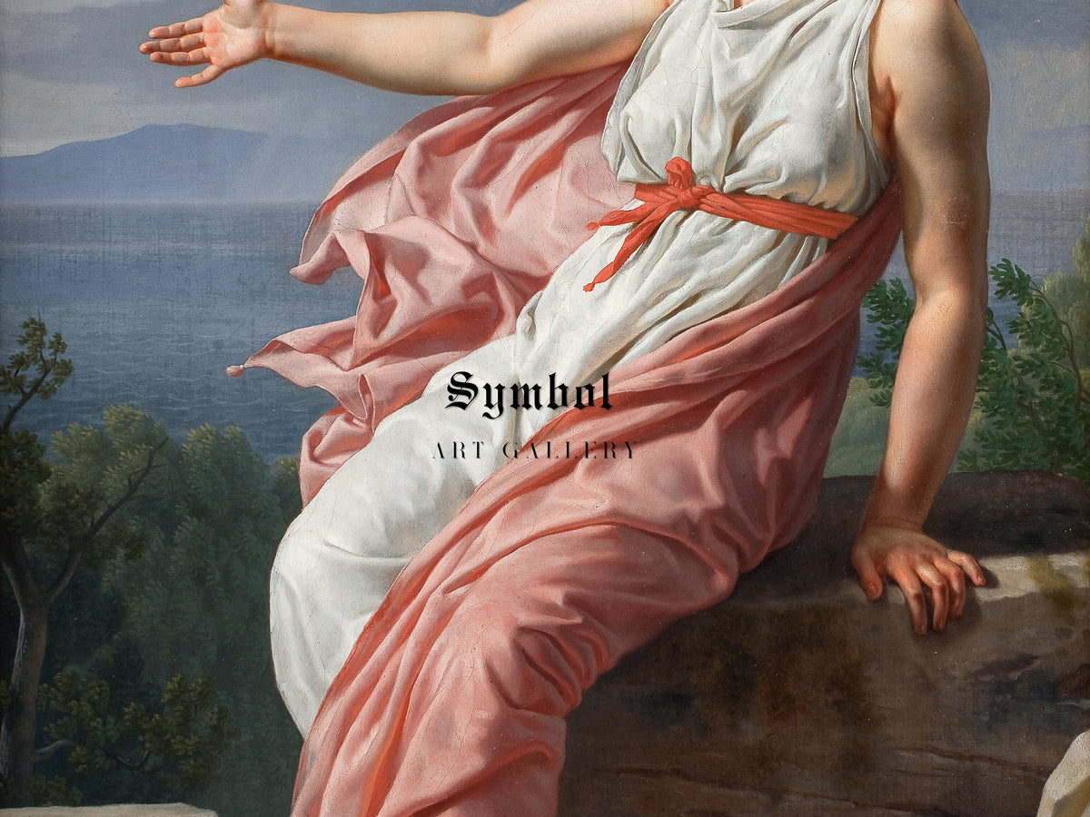 Alcyone's Farewell to Her Husband by Christoffer Wilhelm Eckersberg 1813, Wall Art Print, Fine Art Reproduction, Museum Quality Decor