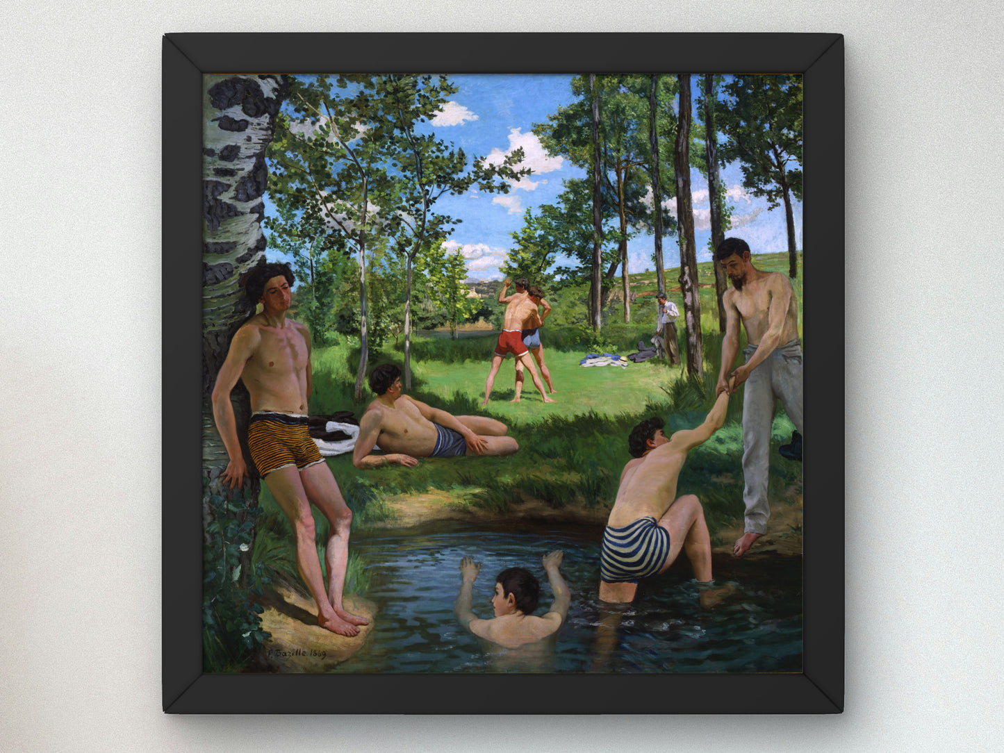 Summer Scene by Frédéric Bazille 1869, Wall Art Print, Fine Art Reproduction, Museum Quality Decor, Poster