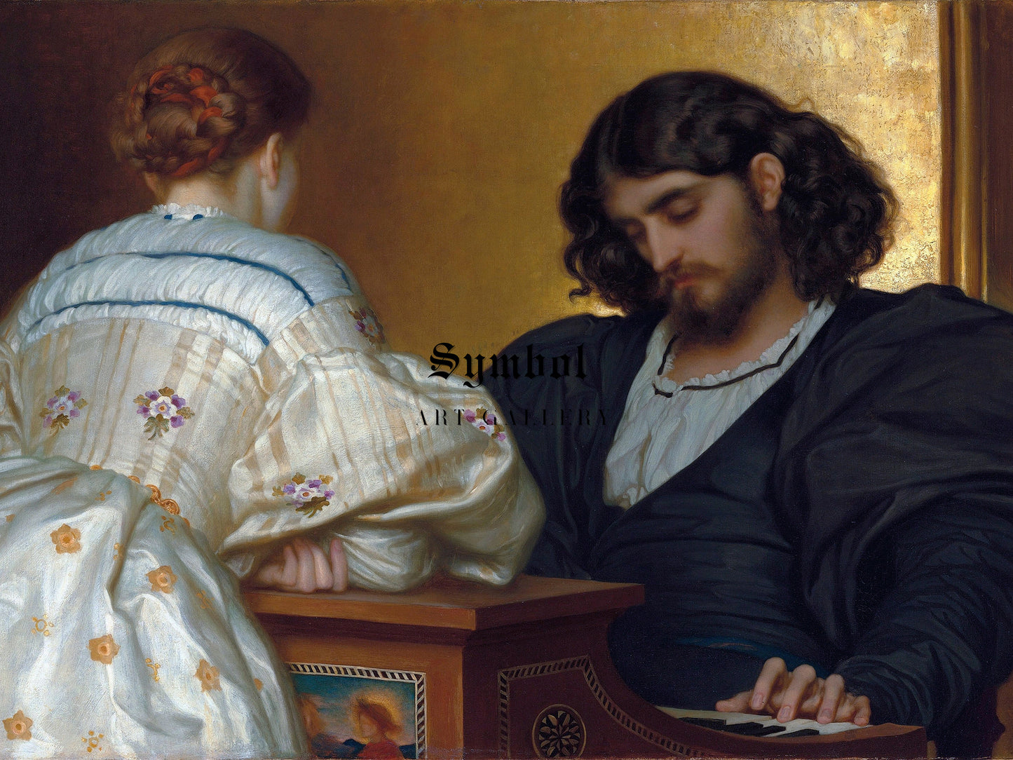 Golden Hours by Frederic Leighton 1864, Wall Art Print, Fine Art Reproduction, Museum Quality Decor, Poster