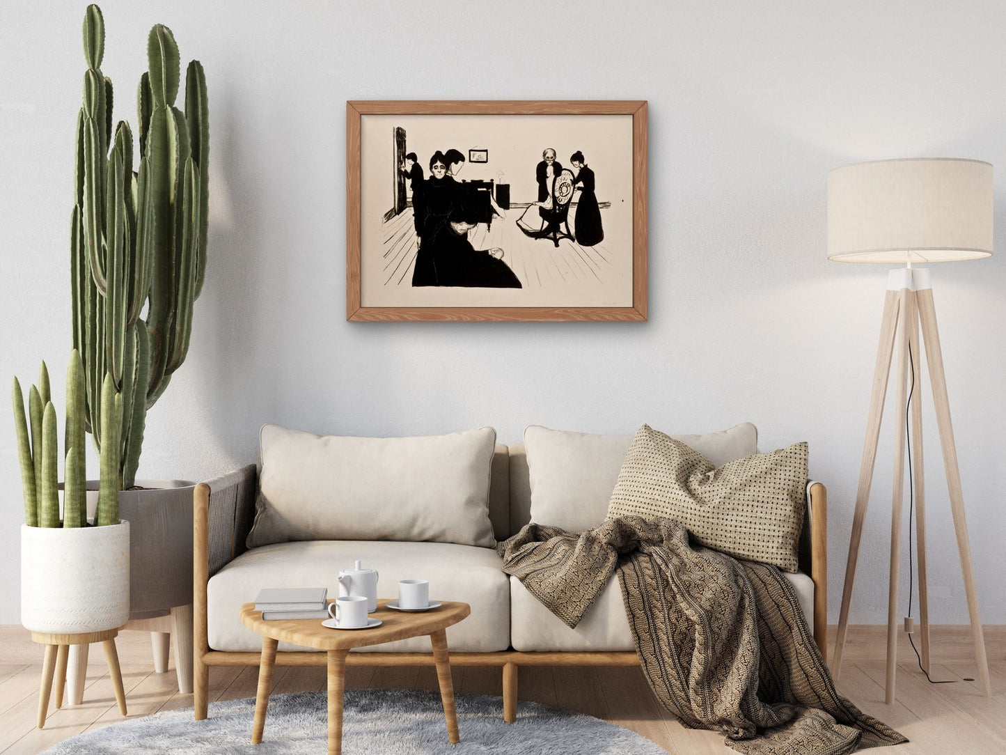 Sterbezimmer by Edvard Munch 1896, Wall Art Print, Fine Art Reproduction, Museum Quality Decor, Poster