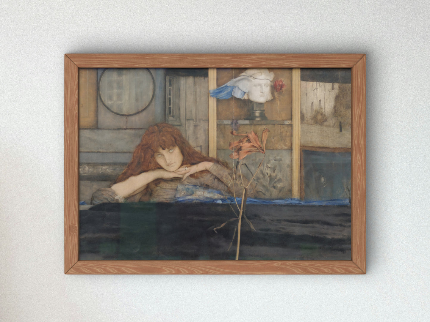 I Lock My Door Upon Myself by Fernand Khnopff 1891, Wall Art Print, Fine Art Reproduction, Museum Quality Decor, Poster
