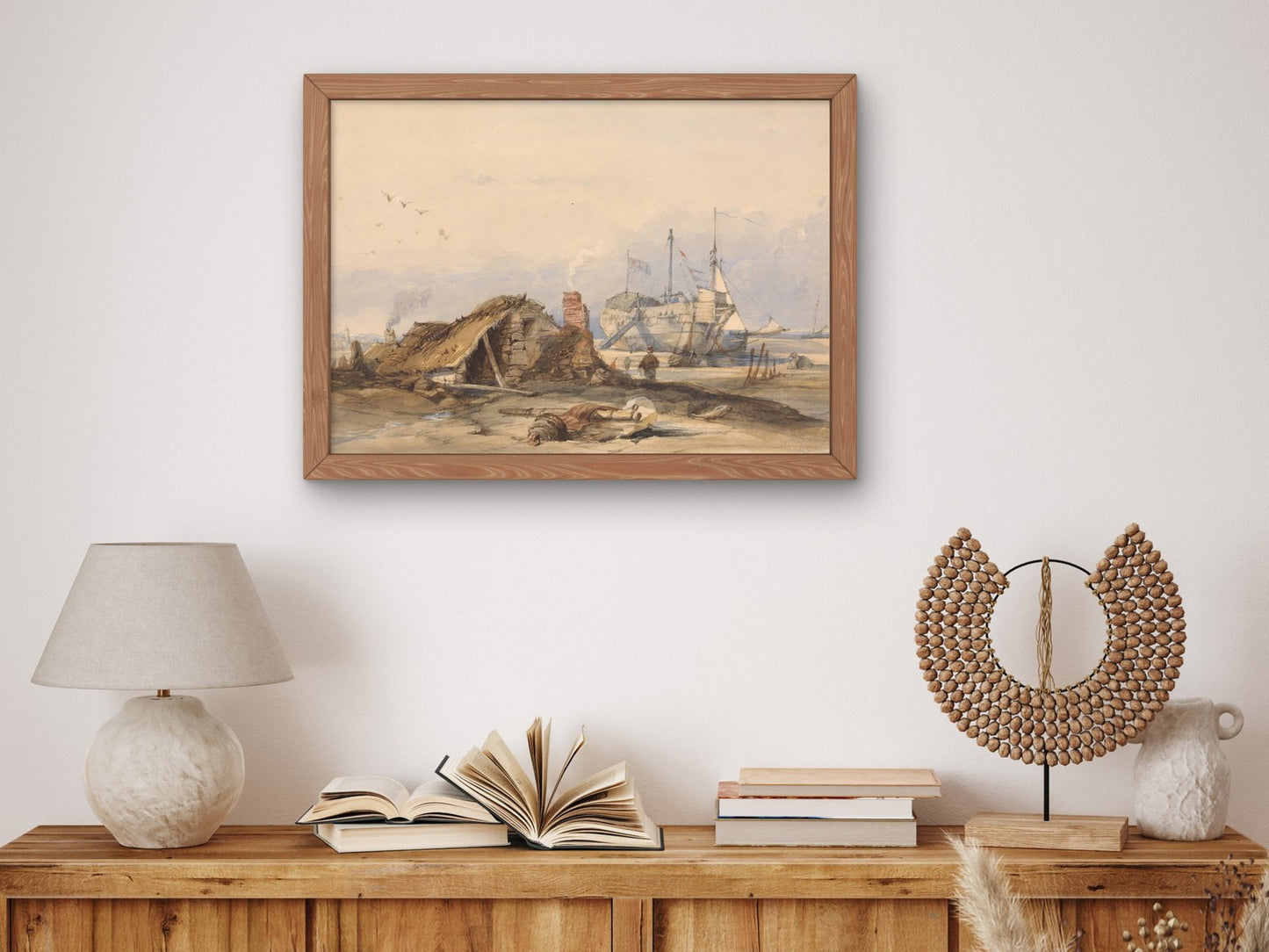 The Blockade Station Rye by Clarkson Frederick Stanfield 1850, Wall Art Print, Fine Art Reproduction, Museum Quality Decor, Poster
