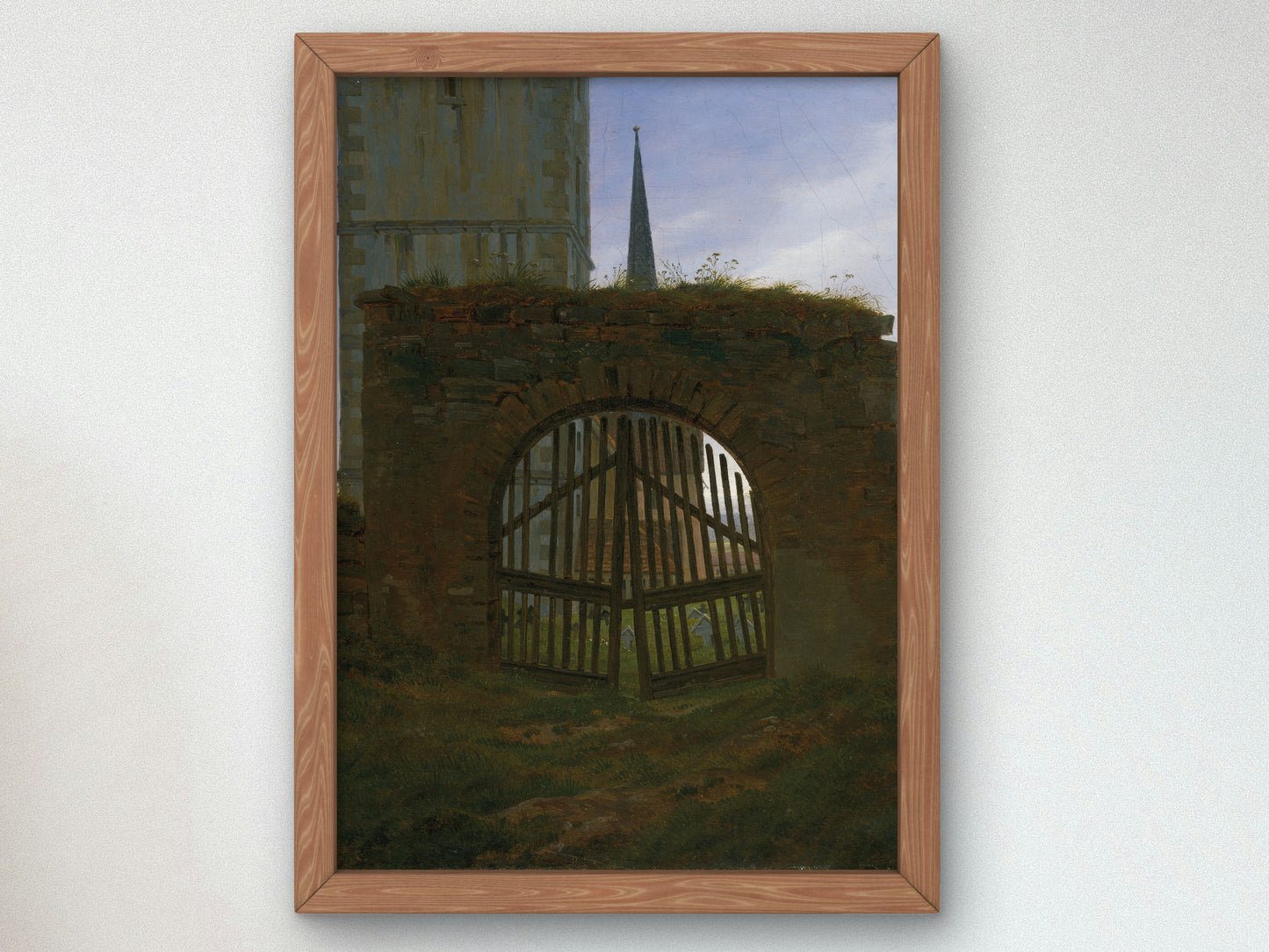 The Cemetery Gate by Caspar David Friedrich 1825, Wall Art Print, Fine Art Reproduction, Museum Quality Decor, Poster