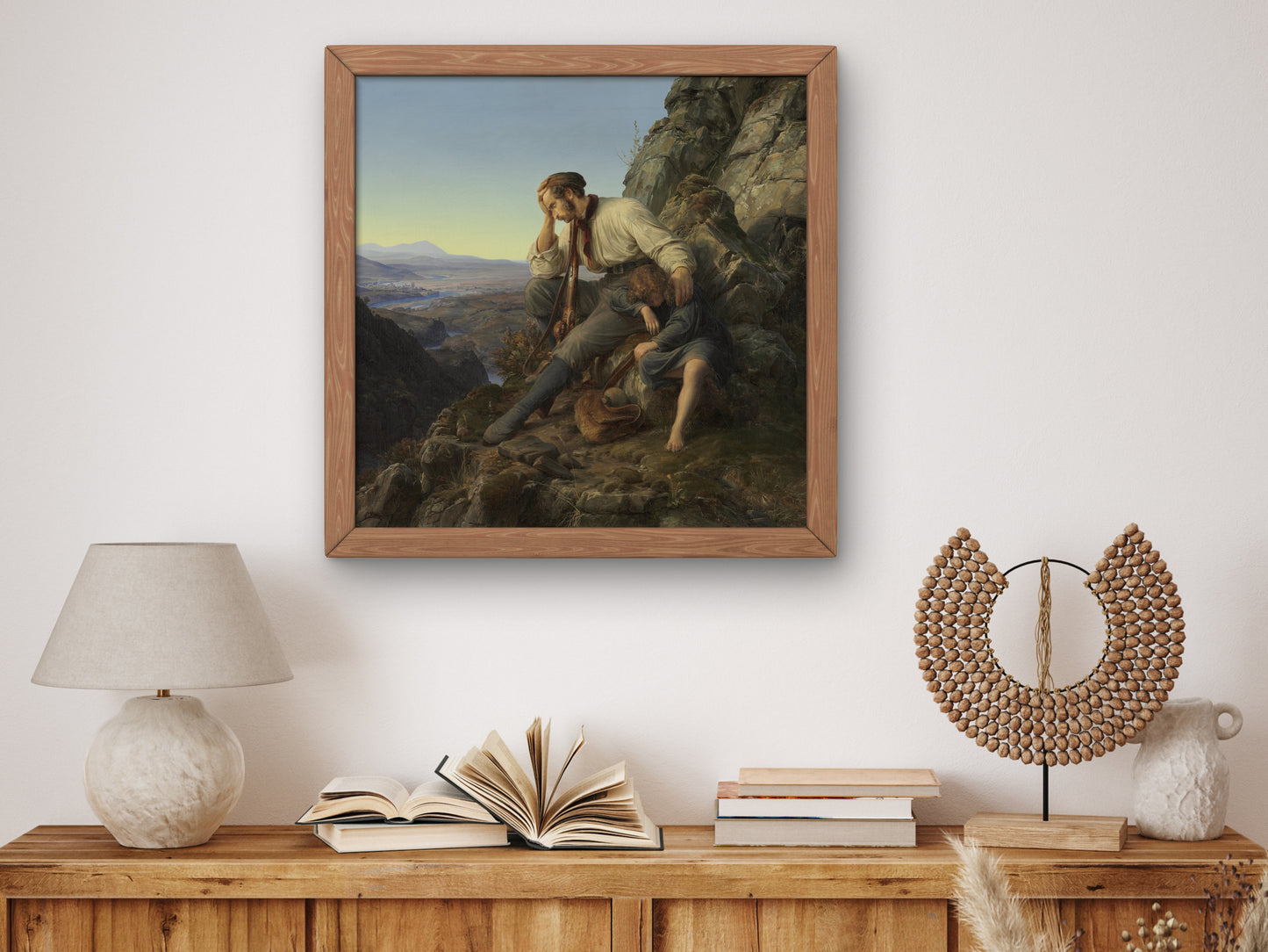 The Robber and His Child by Carl Friedrich Lessing 1832, Wall Art Print, Fine Art Reproduction, Museum Quality Decor, Poster