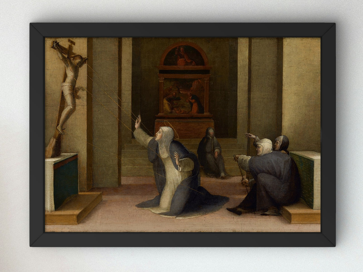 Saint Catherine of Siena Receiving the Stigmata by Domenico Beccafumi 1515, Wall Art Print, Fine Art Reproduction, Museum Quality Decor