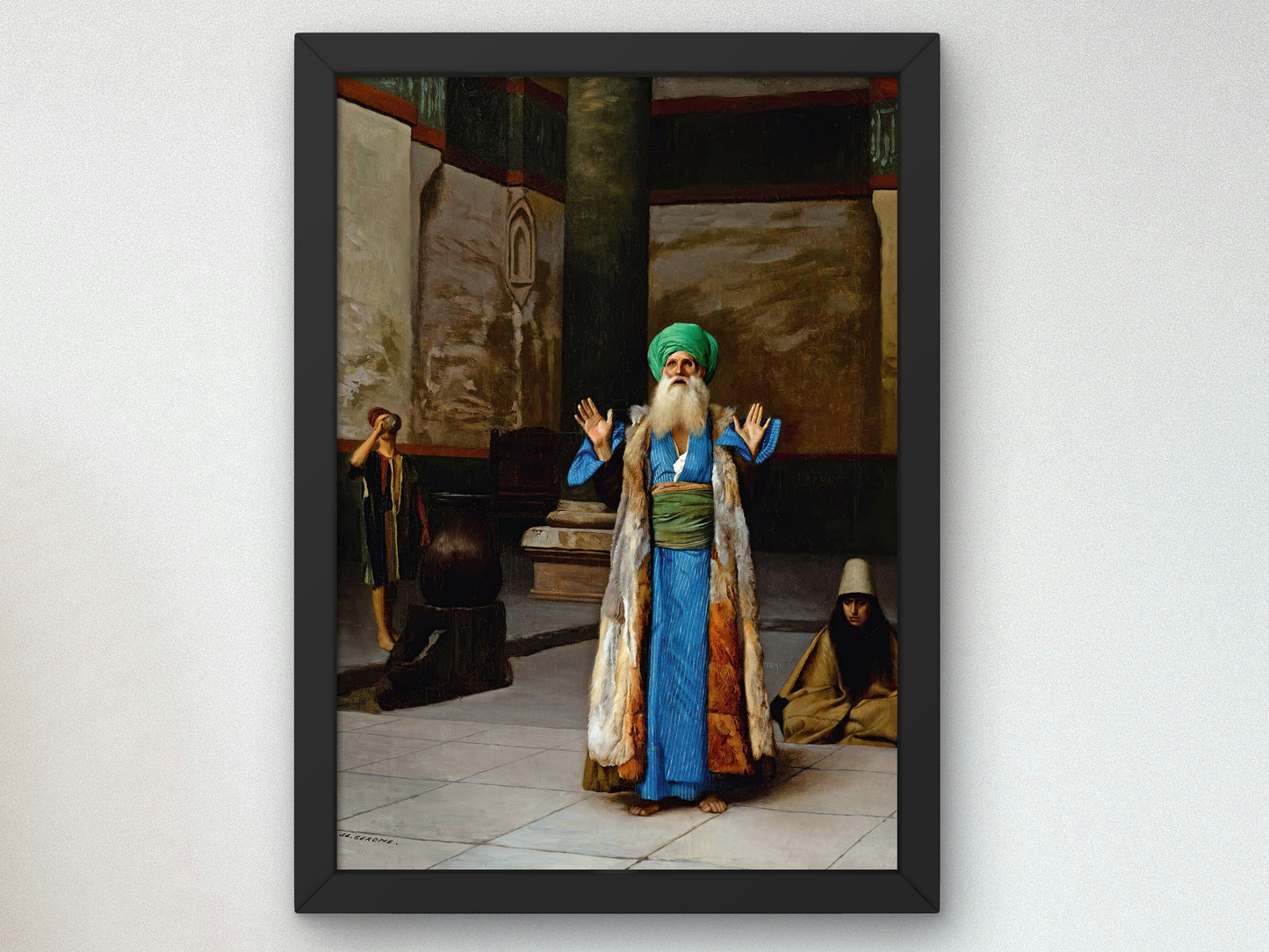 A Sultan at Prayer by Jean Leon Gerome, Wall Art Print, Fine Art Reproduction, Museum Quality Decor, Poster