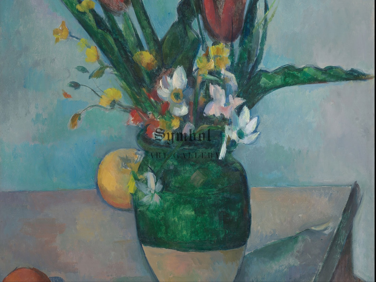 The Vase of Tulips by Paul Cézanne 1890, Wall Art Print, Fine Art Reproduction, Museum Quality Decor, Poster