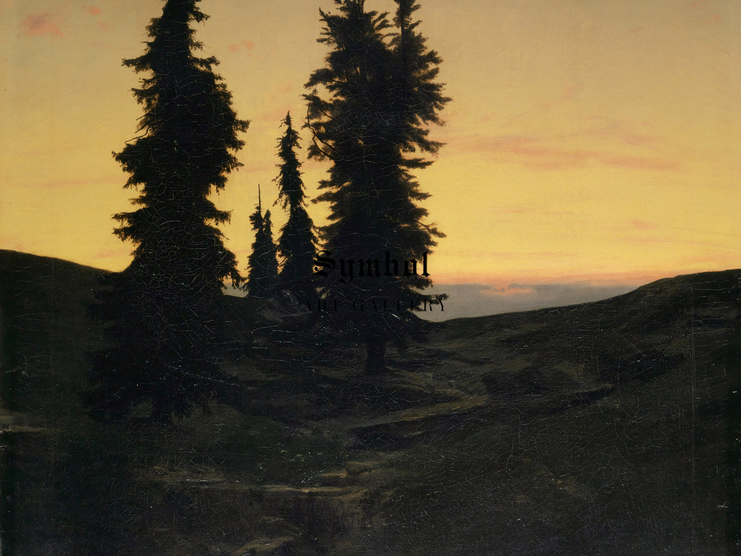 Fir Trees by Arnold Böcklin 1849, Wall Art Print, Fine Art Reproduction, Museum Quality Decor, Poster