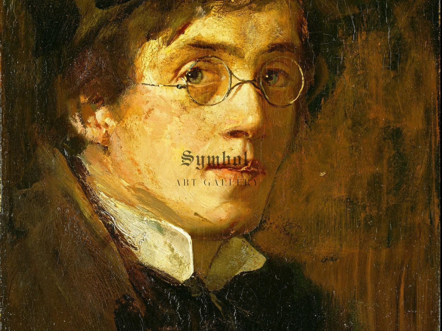 Self Portrait by Eilif Peterssen 1876, Wall Art Print, Fine Art Reproduction, Museum Quality Decor, Poster