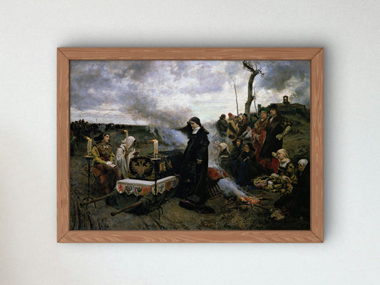 Joanna the Mad by Francisco Pradilla 1877, Wall Art Print, Fine Art Reproduction, Museum Quality Decor, Poster