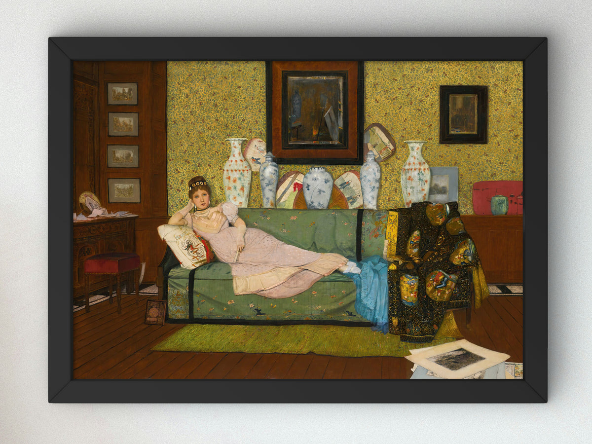 A Reverie In the Artist's House by John Atkinson Grimshaw 1878, Wall Art Print, Fine Art Reproduction, Museum Quality Decor, Poster