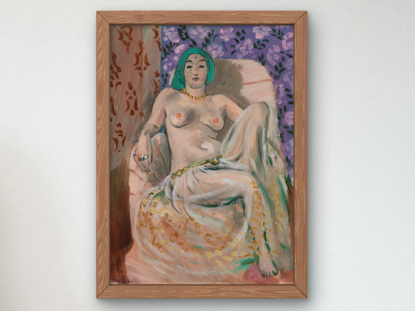 Moorish Woman, The Raised Knee by Henri Matisse 1922, Wall Art Print, Fine Art Reproduction, Museum Quality Decor, Poster