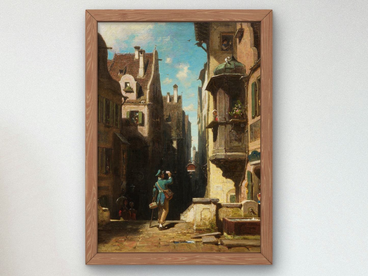 The Postman by Carl Spitzweg 1860, Wall Art Print, Fine Art Reproduction, Museum Quality Decor, Poster